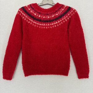 EPIC THREADS GIRLS FAIR ISLE SWEATER LONG SLEEVE FUZZY AND SOFT SIZE M